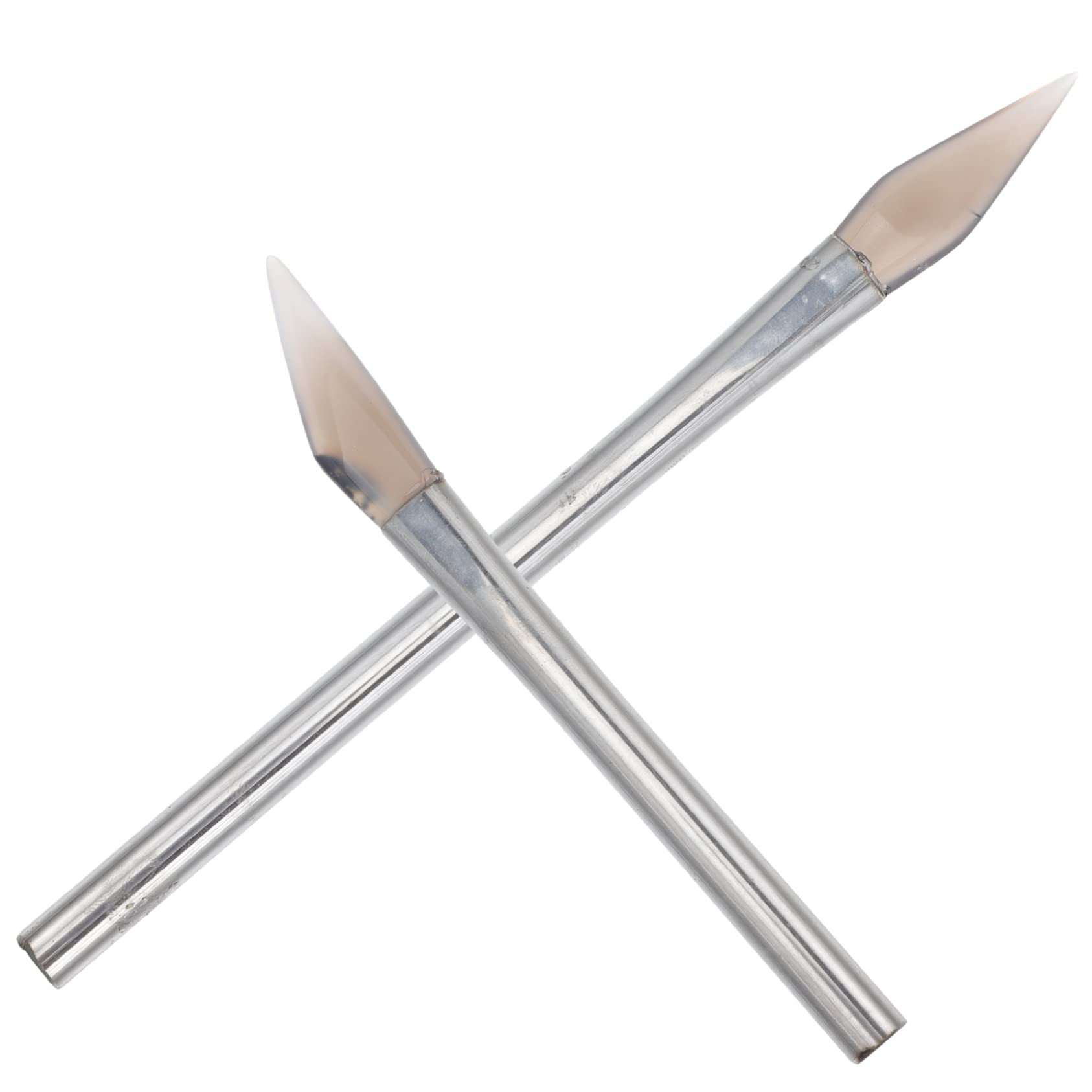 Operitacx 8pièces Outils De Polissage Agate avec Poignée pour Bijoux Élimination des Rayures Et Restauration De Brillance Accessoires De Fabrication De Bijoux