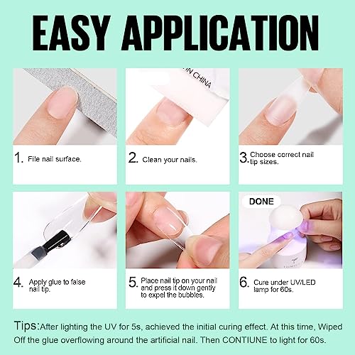 Tomicca Gel Nail Glue - 4 In 1 Super Strong Nail Glue For Acrylic-Nails, Soft Gel Nail Tips And Press On Nails (Curing Needed), Convenient And Fast, Long Lasting And Easy To Use 15Ml #TOP5