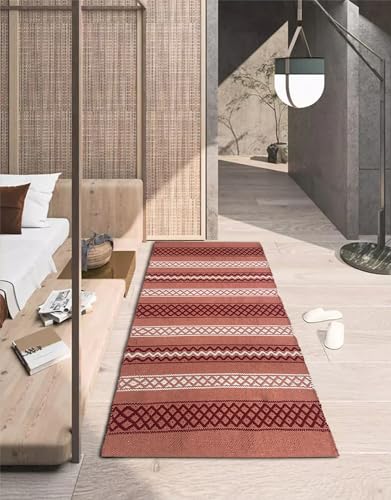 Image of Flatweave Cotton Rug Runner - 2x5 ft Soft Carpet for Entryway, Living Room & Outdoor Patios 2x5 ft Cotton Carpet Runner - Lightweight & Foldable Rug for High-Traffic Areas and Cozy Interiors