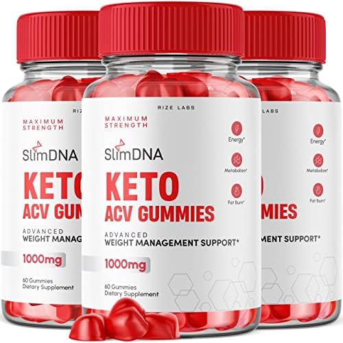 rize labs (3 Pack) Slim DNA Keto Plus ACV Gummies SlimDNA Gummies WeightLoss Slim DNA Keto Gummies with Apple Cider Vinegar Shark Supplement Tank Belly Fat Ketosis Ketones (180 Gummies)