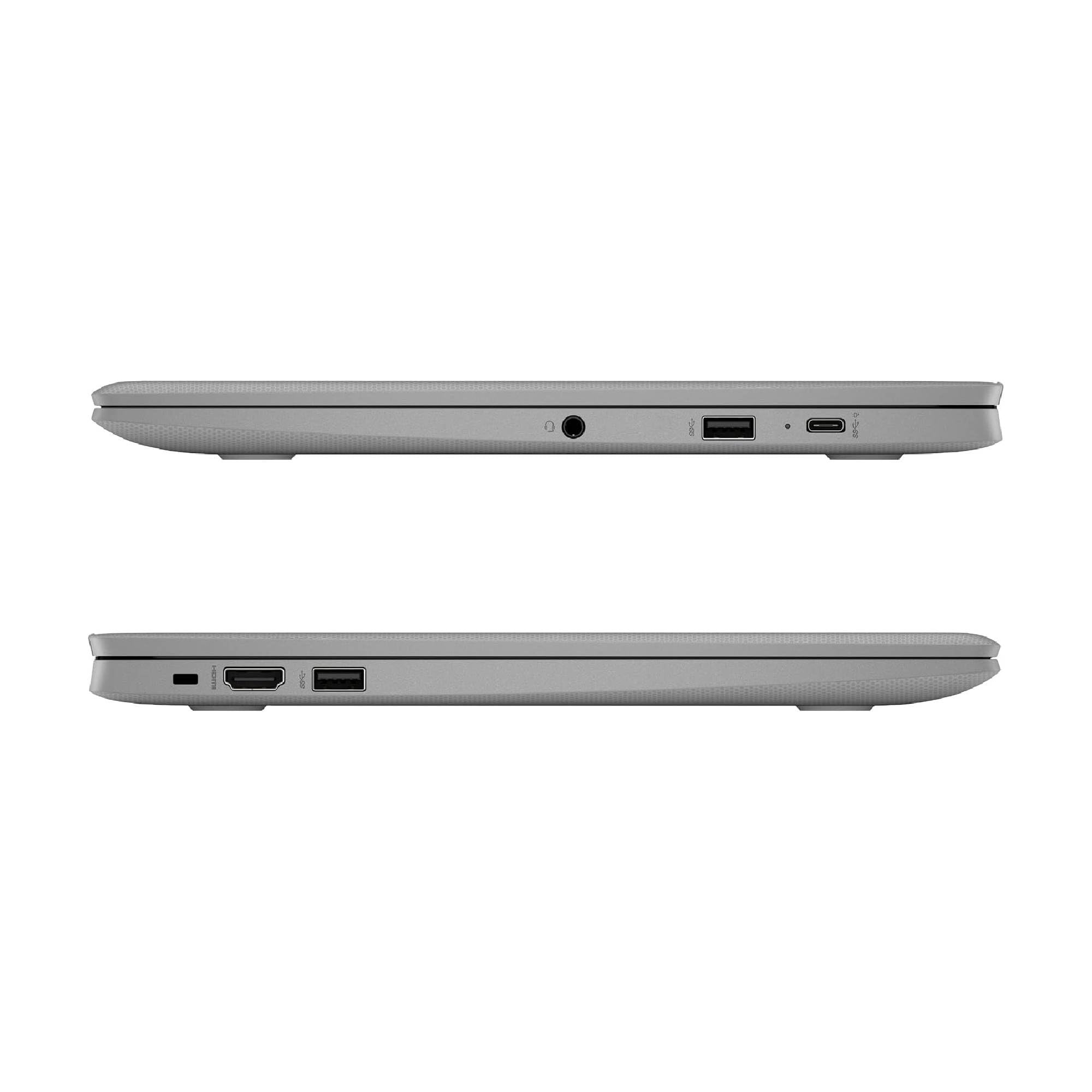HP Chromebook 14a-ne1000sfx Ordinateur Portable 14" HD, PC Portable (Celeron N4500, RAM 4 Go, eMMC 64 Go, Intel UHD Graphics, ChromeOS), Laptop Gris, Clavier AZERTY