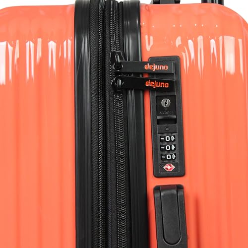 World Traveler Dejuno Tonal Lightweight Polycarbonate Hardside Expandable Spinner Luggage Suitcase with TSA Lock, Coral, 2-Piece Set(20in,24in)