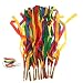 Rainbow Dance Ribbons, LANREN 12PCS Rhythm Ribbon Streamers for Baby Kids Children Adults - Bright & Multi-colored