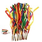 ORZIZRO Rainbow Dance Ribbons, 12PCS Rhythm Ribbon Streamers for Kids Children Adults - Bright & Multi-Colored