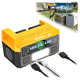 Ecarke 550W Portable Power Inverter Compatible with DeWalt 20V Battery, DC 18V to AC 110V Pure Sine Wave Power Station 2 AC Outlets,2 USB-A&1 USB-C 20W, 600LM LED Outdoor Emergency Use(Tool Only)