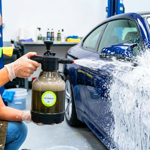 Image of SS GOLD 2L Foam Sprayer Bottle with Manual Pump, Adjustable Nozzle, High Pressure Car Wash, Portable Handheld Foam Sprayer for Cleaning, Gardening & Pesticide