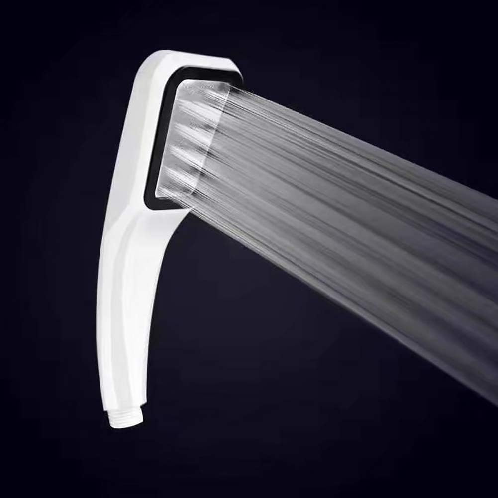 High Pressure Handheld Shower Head, Bathroom Pressurized Water Saving 300 Holes Square Shower Head Sprayer Nozzle Orange