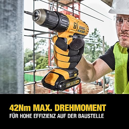 DeWalt Akkuschrauber DCD776C2 mit Schlagfunktion und Lithium-Ionen Akkus
