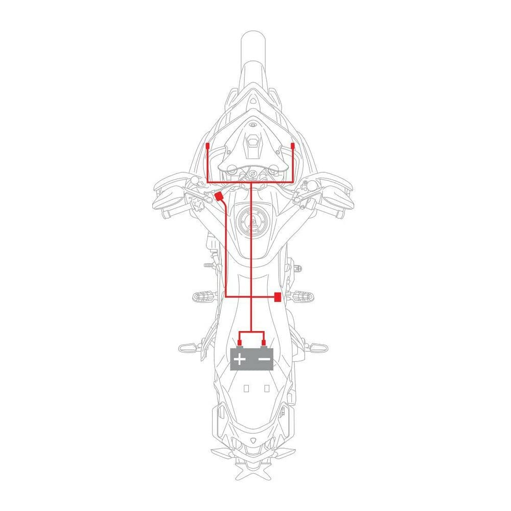 Lampa 91725 Light Wiring Kit, Kit Cablaggio faretti per Moto, 12V