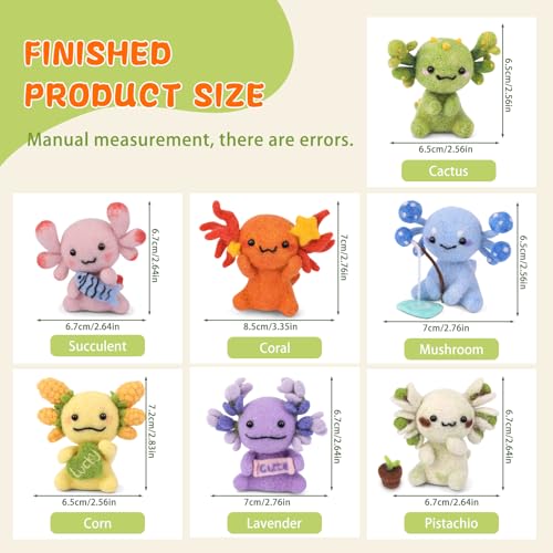 Image of Yizzvb 7 Pcs Needle Felting Kit Felting Kits Wool Felt Animal Kit | 7 Pcs Felting Kits for Beginners Adult, Needle Felting Kit Including Wool Roving, Mat, Felting Needles and Instructions