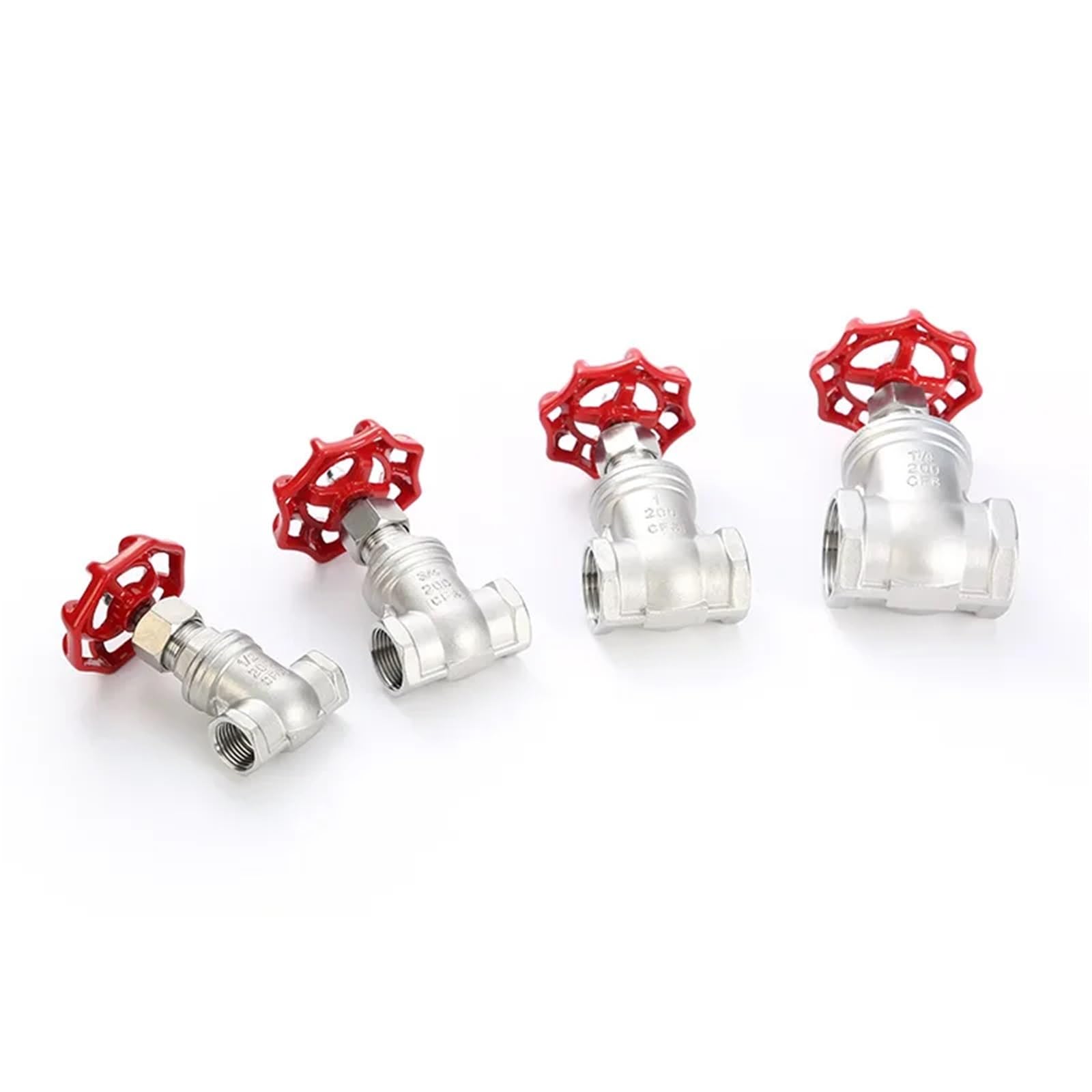 Valvola a saracinesca in acciaio inossidabile con filettatura femmina da 1/2" 3/4" 1" 2" DN15 DN20 DN25 DN32 DN40 DN50 passante 1,6 MPa per Petrolio(DN20)