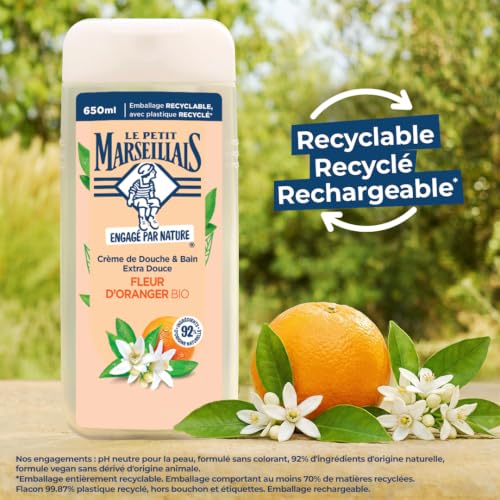 Le petit marseillais gel douche fleur d'oranger bio 650ml - vue 4