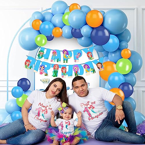 Image of Party Propz Mermaid Theme Birthday Decoration Kit For Girls - 41pcs,Balloons For Decorations Birthday Decoration for Kids| Mermaid Theme Banner (Cardstock)