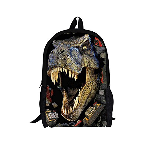 HUGS IDEA Kids Backpack 3D Dinosaur Schoolbag Book Bags for Child