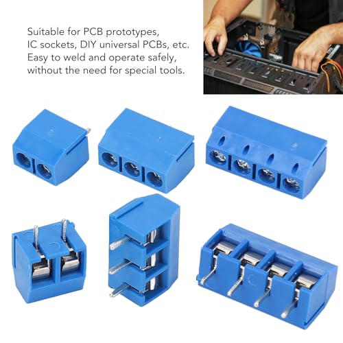 Conectores de tornillo paso 5mm para reparar regletas dañadas y asegurar cables de alimentación en PCB 6