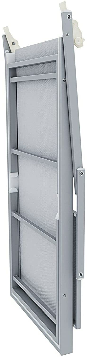 Coppia Di Lettini Prendisole 720 gr/m² Professionale Pieghevole In Alluminio Tettuccio Orientabile Parasole Lettino Prendi Sole Sdraio Mare Piscina Spiaggia Giardino 182 x 60 x 38 cm (Bianco)