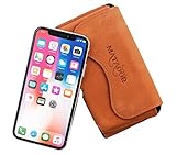 iPhone X/XS/11 Pro/13 PRO Ledertasche Quertasche mit verdecktem Magnetverschluss und Gürtelschlaufe / für bis zu 5 cm breite Gürtel verwendbar