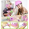 51lrixyooel - Kids Power Tool Set with Electric Drill, Chainsaw & Jigsaw - Realistic Pretend Play Construction Kit for Boys & Girls - Pink Toddler Toy Tools - Kids tool set