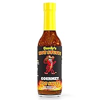 Vista 14 de Gordy's Hot Stuff! Salsa picante gourmet, hecha en Texas con chiles rojos para un sabor rico y complejo, hecha a mano en pequeños lotes, totalmente
