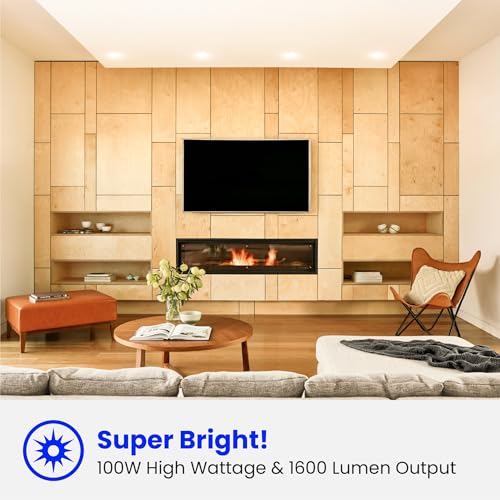 Feit Electric BR30 LED Light Bulbs, 100W Equivalent, Dimmable, E26 Standard Base, 80 CRI, 1400 Lumens, 2700K Soft White, 120V, 10 Years Lifetime, Damp Rated, 6 Pack, 100BR30DM82710KLED/6 by Feit Electric - Used condition - Image 7