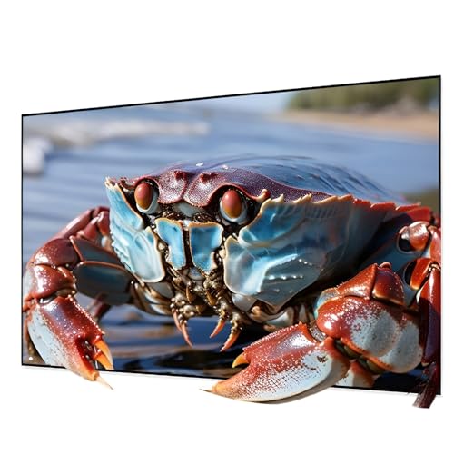 Pantalla de Proyección con Marco Fijo Sin Bordes de 60-92 Pulgadas, 16:9 HD 4K Active 3D, Antiarrugas, para Montaje en Pared, Compatible con UST/Short/Standard(60in)