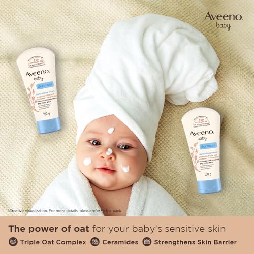 Image of Aveeno Baby Dermexa Moisturising Cream 100G With Triple Oat Complex And Ceramides To Soothe And Relieve Dry, Itchy, Sensitive Skin|Us Pediatrician Recommended|No Added Fragrance, Cortisone Or Dyes