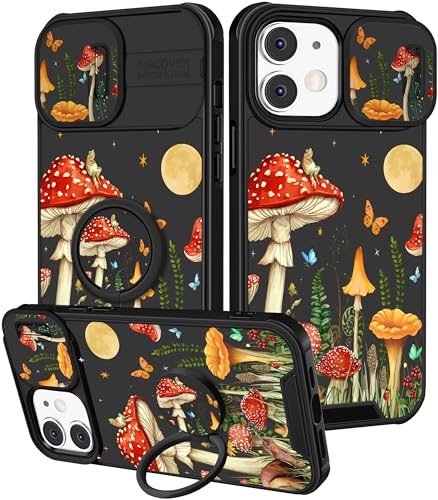 Image of Funermei for iPhone 11 Case - Women Girls Cute Phone Cover Girly Pretty Aesthetic Mushroom Plant Unique Design with Camera Cover Funda for Apple for iPhone 11