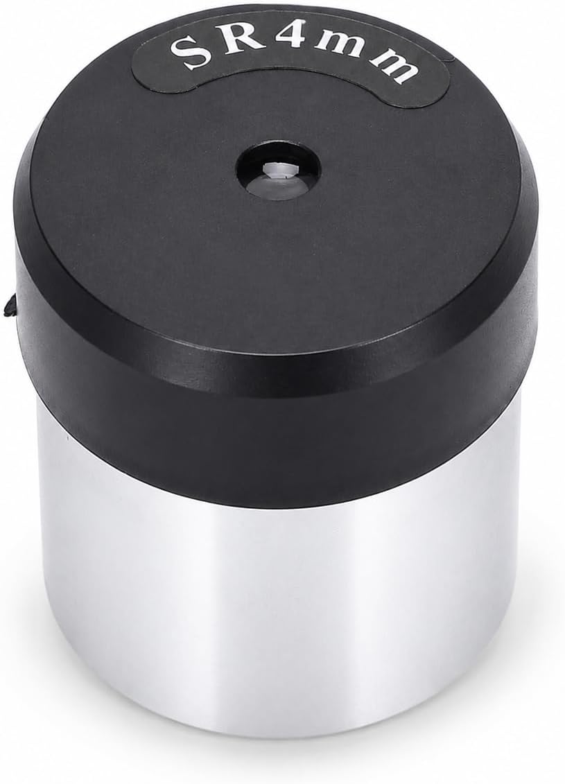 1.25" SR4mm Eyepiece, Aluminum Alloy Optical Glass Telescope Accessory with M28.6X0.6mm Thread for Astronomical Telescope Moon Nebula Observation