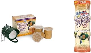 Jacobi Jayne FBR-SPK - Flutter Butter Starter Pack. Everything to start feeding EcoRefills, including food and feeder & FB-PF3 Flutter Butter Fruity Pods, Pack of 3 x 170g, Brown