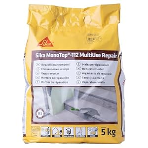 Sika – Universalmörtel – Sika MonoTop 112 MultiUse Repair - Grau – Ideal für Betonreparatur - Für Außenanwendungen – Einfache Verarbeitung – 5 kg
