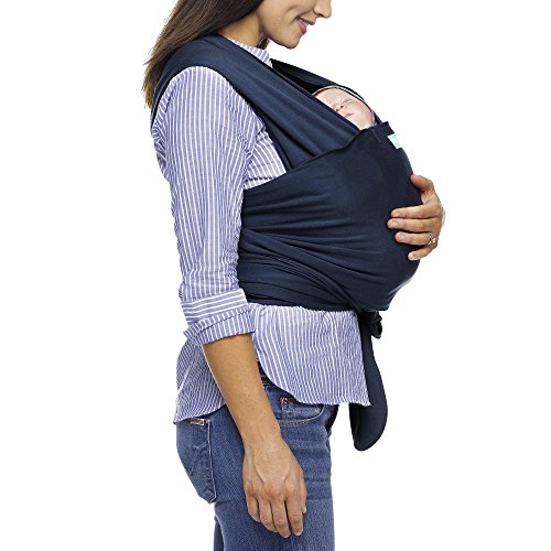 Image of Moby Baby Wrap Carrier Classic for Newborns to Toddlers (8-33lbs), Infant Sling Carrier, Lightweight & Hands Free Design, Adjustable for All Body Types (Midnight)
