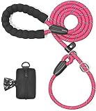 iYoShop 6 FT Durable Slip Lead Dog Leash with Zipper Pouch, Padded Handle and Highly Reflective Thre