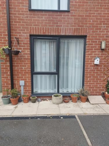 Megachest a pair of slot top voile curtains (Pure White, 56" wideX81 drop 2 Panels) - Image 3