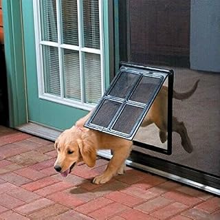 Namsan Magnetic Automatic Lock/Lockable Pet Screen Door Inside Size 12x16 Inches Dog Door