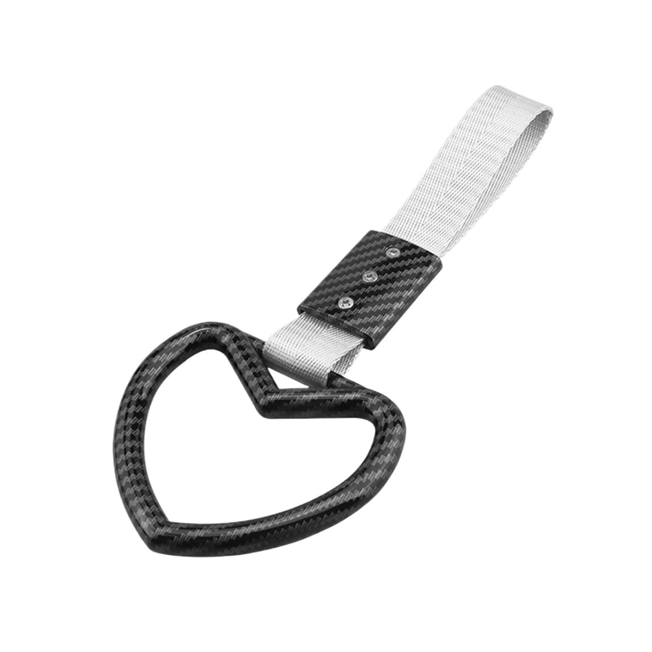 Cidegoo Silver-Love Car Warning Rings 1Pcs Car Handle Straps, Ring Cars Hand Strap Drift Charm, Universal Keychains Accessory Suitable For Bus For Car Decoration(Silver-Love)