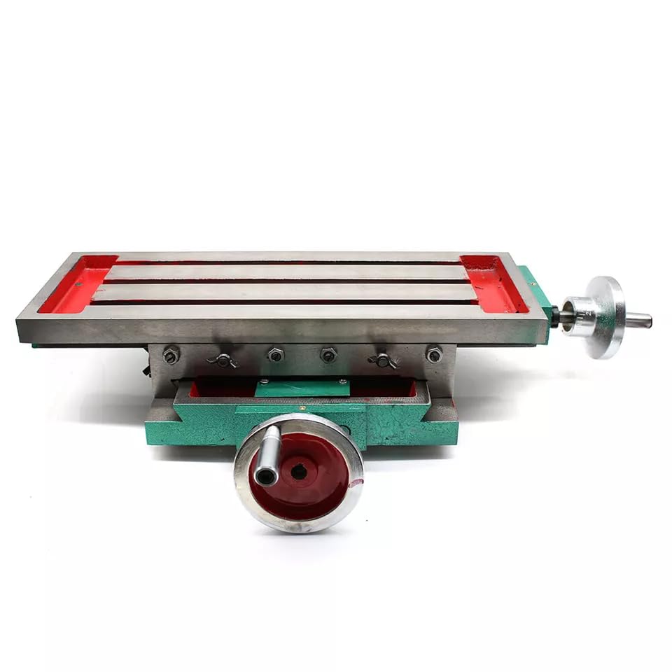 Trapano da tavolo a croce da 450 mm, in metallo, morsa professionale in ghisa, per trapano a colonna, ganasce, inserto versatile, tavolo da fresatura con asse da 23 cm, asse Y da 11 cm