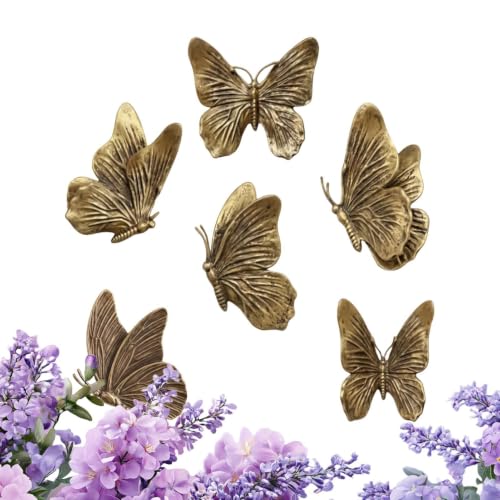 Papillon 3D en résine haut de gamme : set d'art mural chic pour décoration de bureau