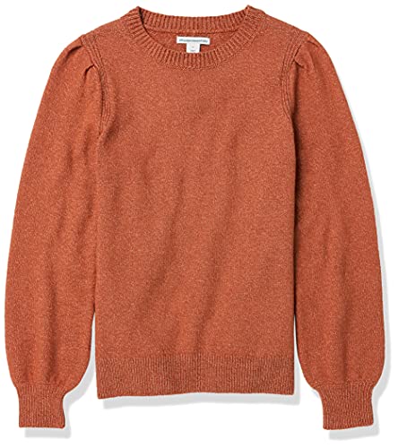 Image of Amazon Essentials Women's Relaxed-Fit Soft Touch Long Sleeve Pleated Shoulder Crewneck Sweater