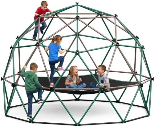 Hapfan 6.5 FT Tall Climbing Dome with Hammock for Kids 3-12 Outdoor