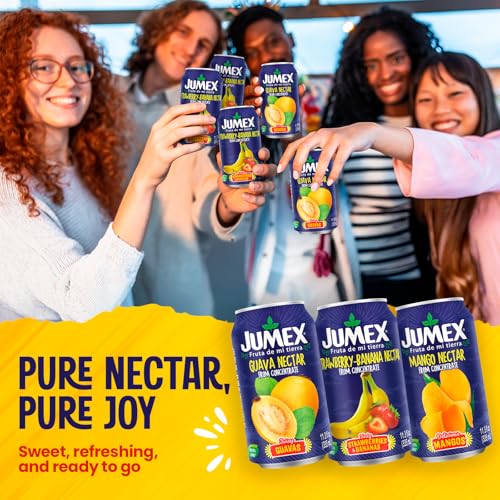 Image of Jumex Tropical Pack (Mango, Strawberry-Banana, and Guava) | Recyclable Cans with Non-BPA Lining | 11.3 Fl Oz (Pack of 24)