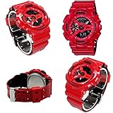 自衛隊 カープ 警察官 G-SHOCK 20気圧防水 アナデジ プラベルトウォッチ メンズ向 （GA-110HR-1A GA-110LPA-4A） (GA-110HR-1A（メインブラック）)