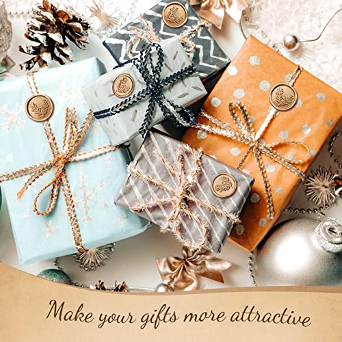 50 Pcs Gold Wax Seal Stickers, Gold Adhesive Envelope Sealing Stickers Decoration For Christmas Gift, Wedding Invitaion, Birthday Party (Eucalyptus Style) #TOP3