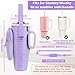 Water Bottle Carrier Bag with Phone Pocket Compatible with Stanley/Meoky 40 oz Tumbler with Handle,Water Bottle Holder Pouch with Adjustable Strap Compatible with Stanley Cup Accessories,Purple