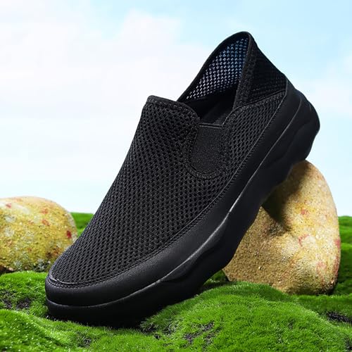 IWIHMIV Men Slip On Sneakers Men's Casual Sports Shoes Walking Sneakers Breathable Mesh Work Lightweight Soft Sole Sports Shoes2