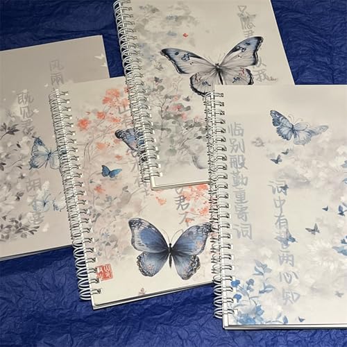 Carnets de notes à double spirale pages lignées couverture rigide lot de 4 pour journal
