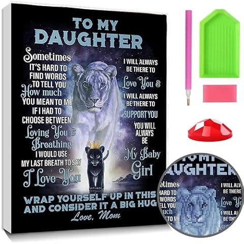 Partial Half Drill Diamond Paint Kits for Adults, 5D DIY Diamond Art, Great Décor for Home to My Daughter 11.8x15.7 inch by iDIY Cover