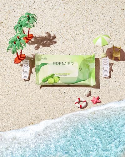 Image of Premier Daily Cleansing Facial Wet Wipes (60 Sheets) | 10 Pulls per Pack, Set of 6 Assorted Wipes | Gentle and Moisturizing for Skin | Perfect for Travel, Daily Use, and Quick Clean-ups on the Go