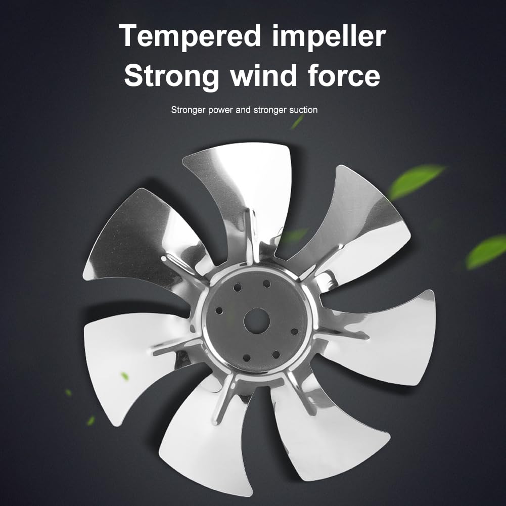 JUMEIYP Exhaust Fan 100W Through Wall Extractor Exhaust Ventilation Fan 220V Exhaust Smoke Fan Ventilation for Kitchen Bathroom laundry room Toilets Garage Shopping Mall and Office