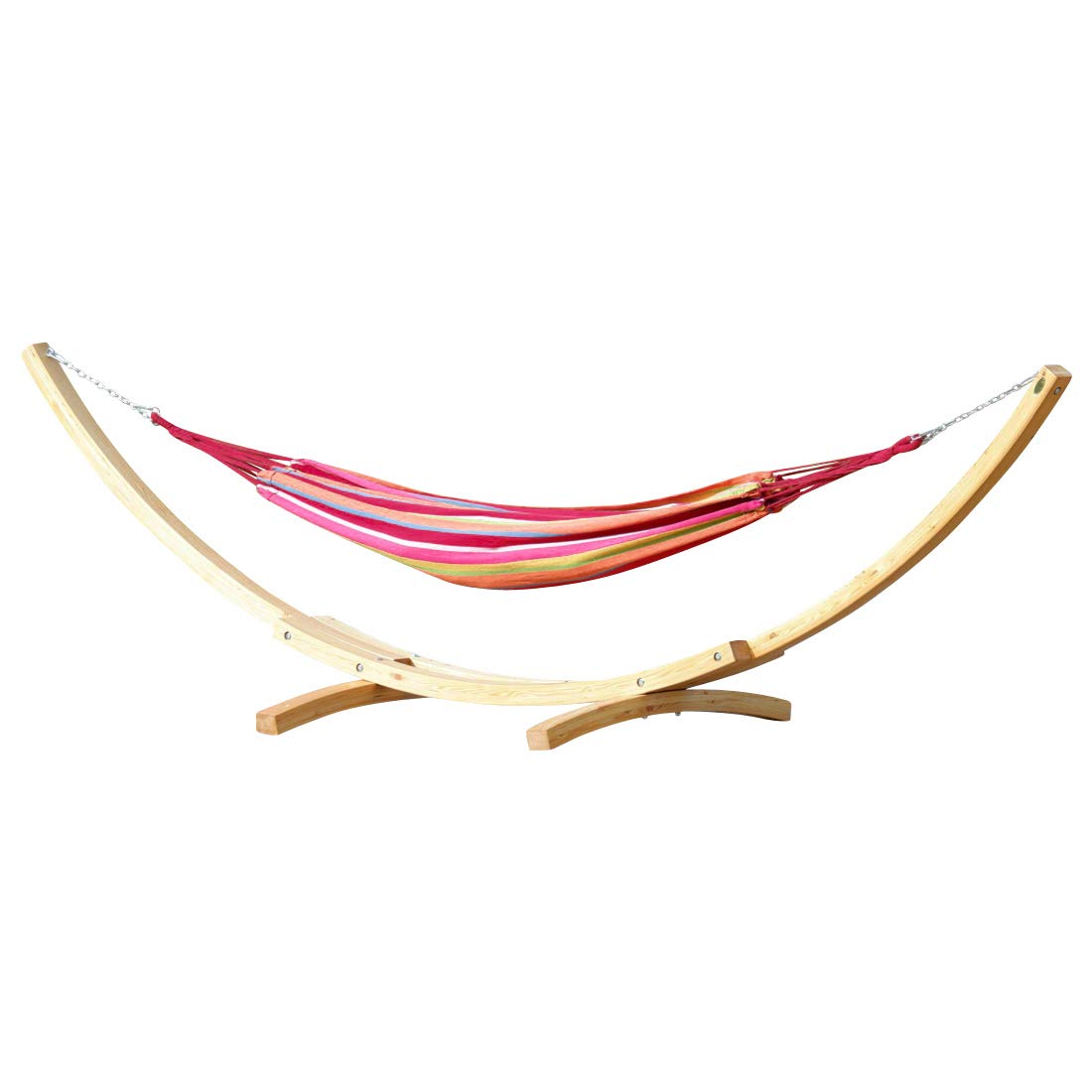 AS-S 410 cm XXL Conjunto de Hamaca (Madera de alerce barnizada, Incluye Hamaca, 410 cm) Ass Natur-Mona