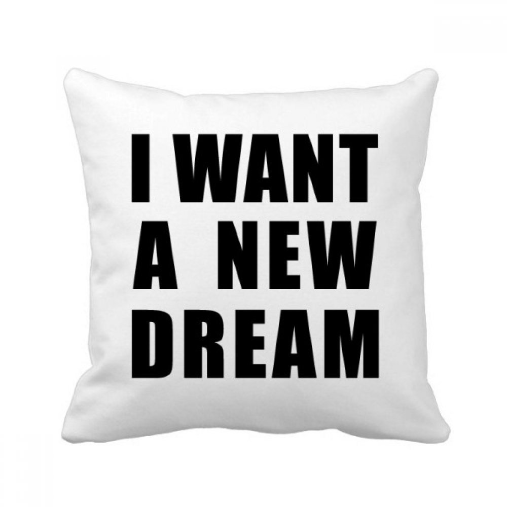 Coussin carré Je Veux Un Nouvel Objectif 40x40 cm multicolore pour canapé